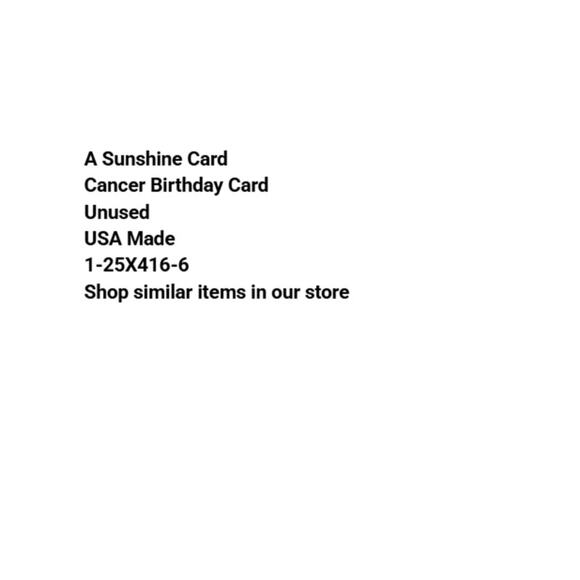 Vtg MCM Cancer Birthday Card Horoscope Zodiac Unused USA Crab Loving Sunshine - Picture 2 of 5